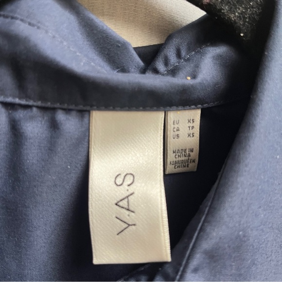 Y. A. S drop waist pleated collar shirt dress Sz XS - Picture 4 of 10